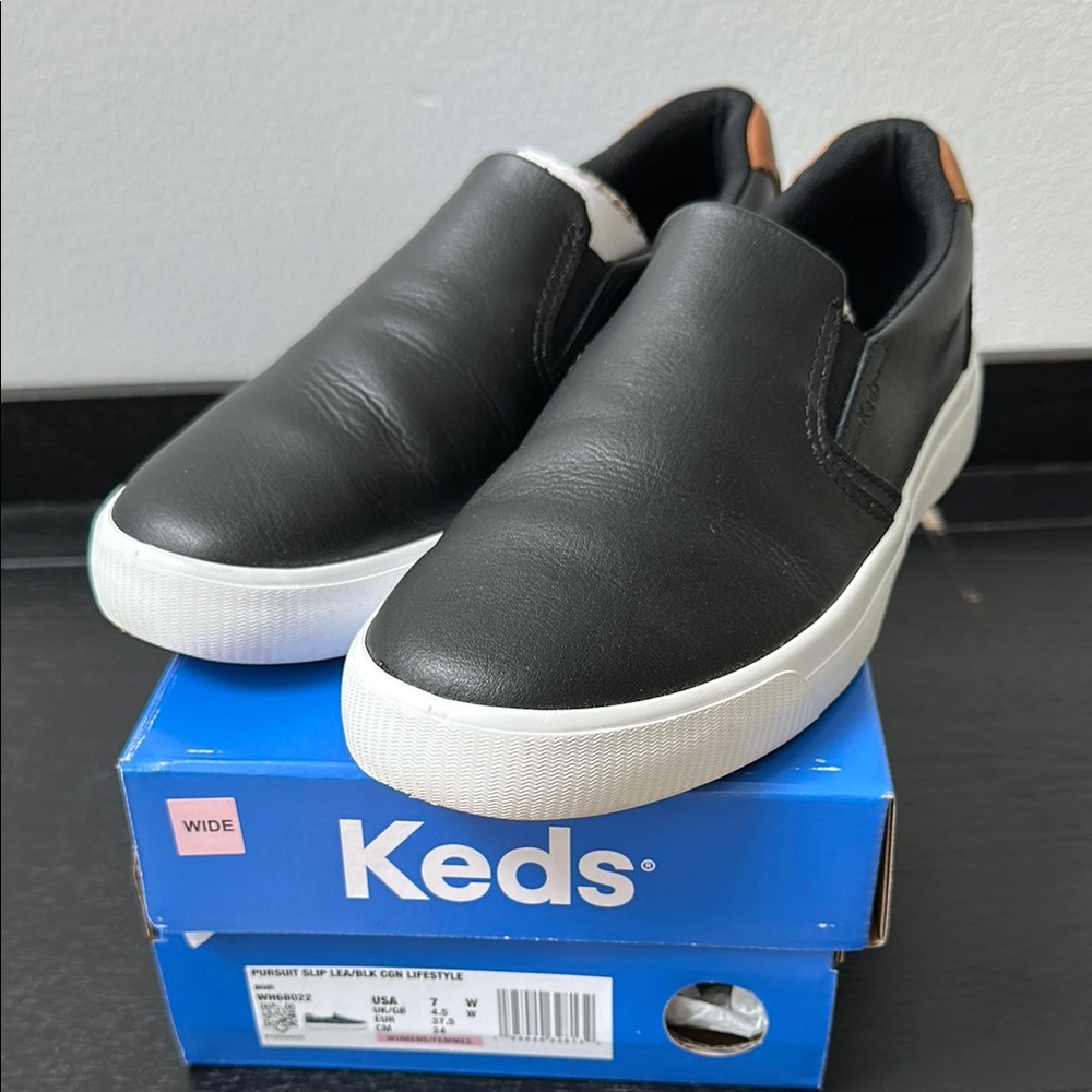 Keds Black Slip-On Sneakers